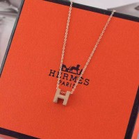 Hermes "H" Necklace Pink Gold